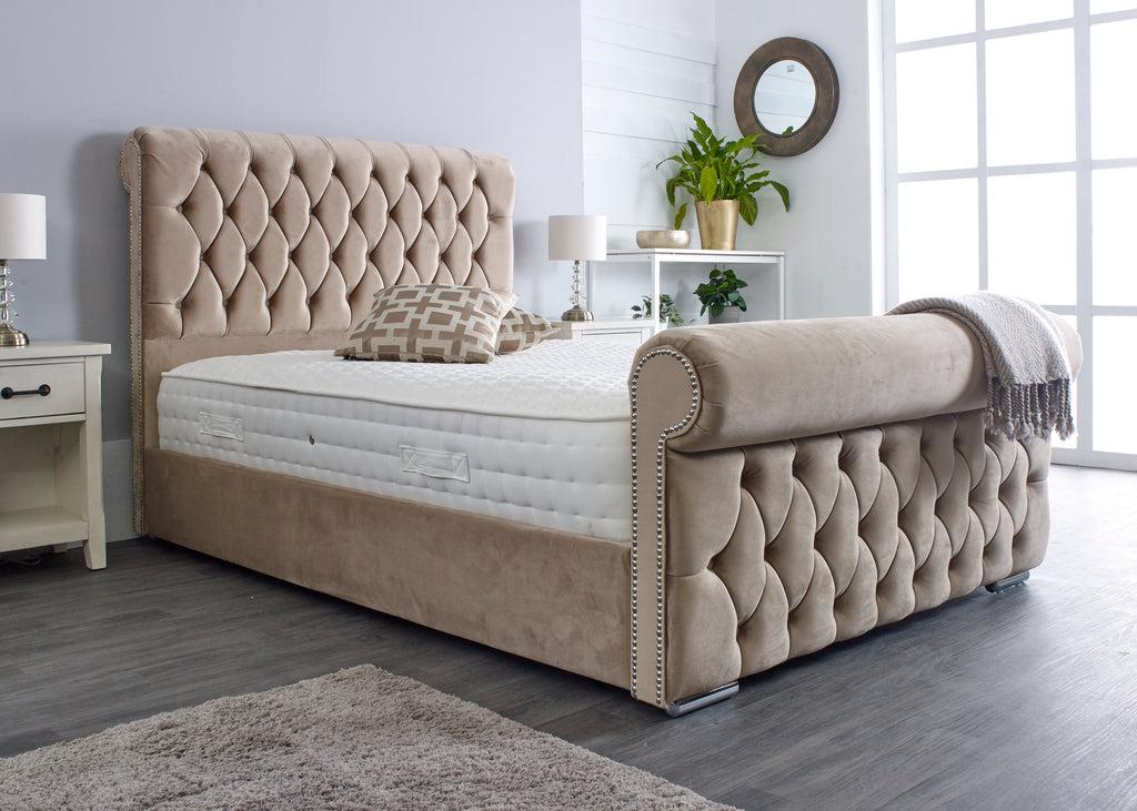 Chesterfield Sleigh Bed