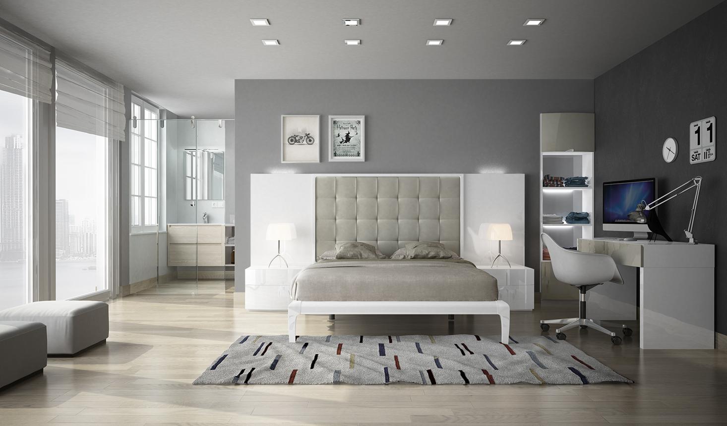 High Gloss Panel Bed