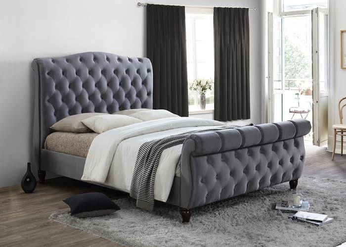 Fabric Sleigh Bed